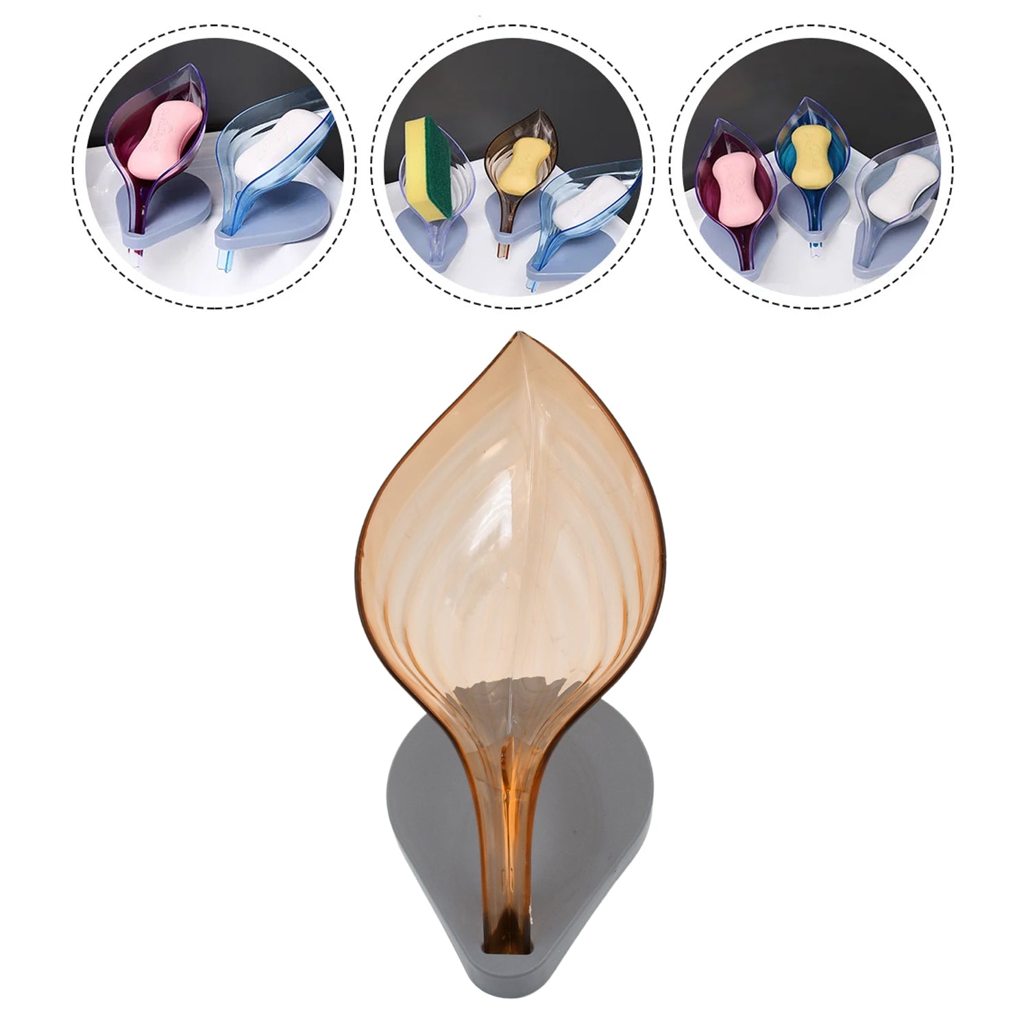 Plasticleaf Shape Soap Box  Soap Holder (1 Pc  With Color Box) Plasticleaf Shape Soap Box  Soap Holder (1 Pc  With Color Box)
